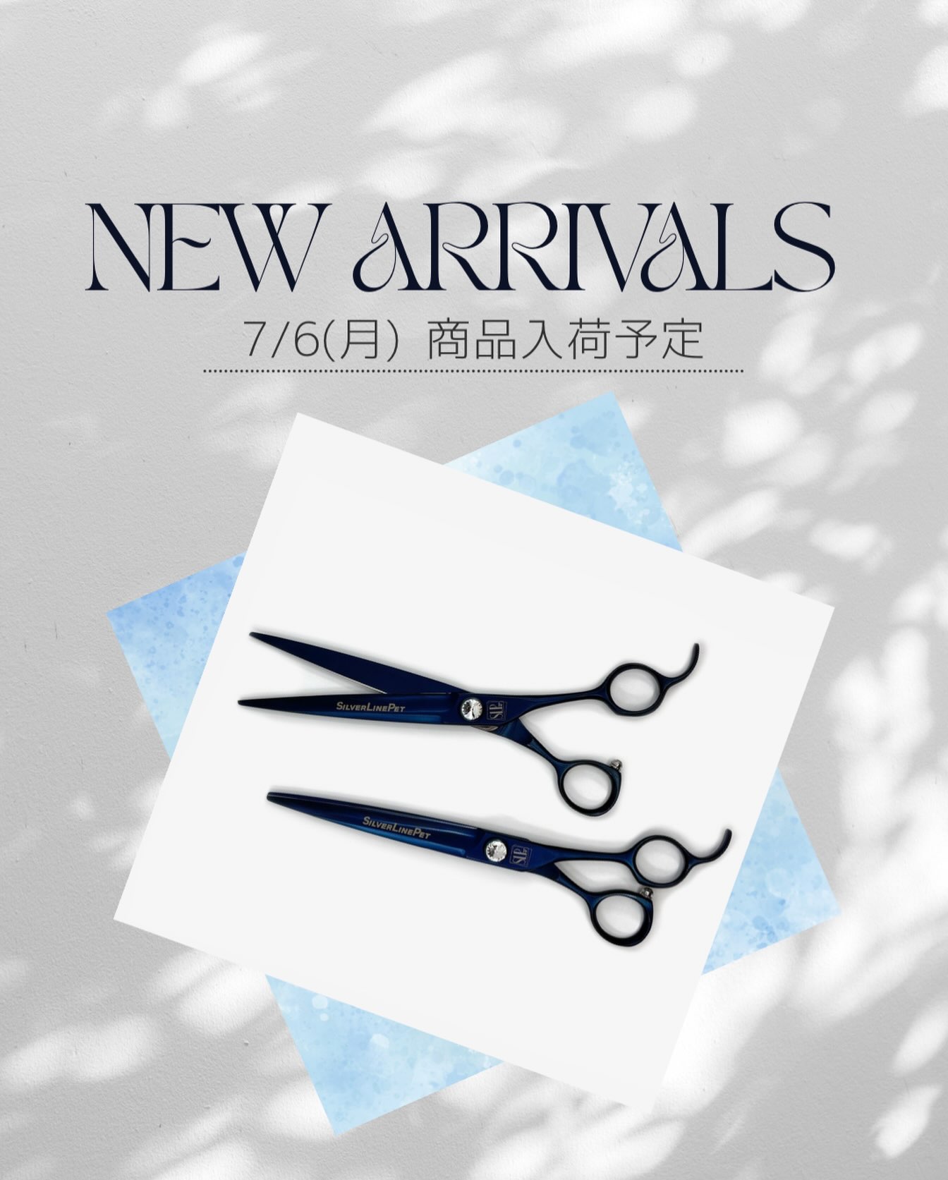 【7/6 入荷🌻】

こんにちは、SilverLineJapanです✂︎
7月6日（月）に商品入荷いたします✨🌻
.
インターペットにて完売、予約注文殺到しておりました
『スケッチストレートシザー』も入荷予定💙
その他品切れ中の商品も入荷いたします✂️
楽しみにお待ちくださいませ😊
.
当日入荷が完了しましたら
ストーリーにてお知らせいたしますので
是非ご確認くださいませ✨
.
入荷希望の商品等や
入荷後の連絡ご希望等ございましたら
お問い合わせフォームより
お気軽にご連絡ください📮
.
#シルバーライン #silverline #トリミングシザー #トリミング #トリマー